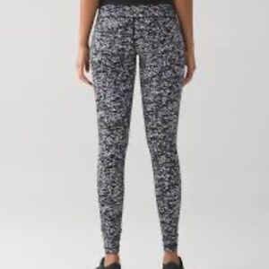 Lululemon Wunder Under Pant III Leggings Full Length Ice Wave White Black Size 6